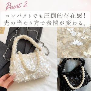 スパンコール バッグ パーティーバッグ レディ...の詳細画像2