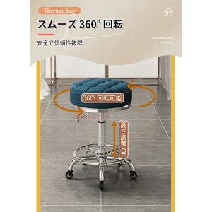 キャスター付き スツール 昇降式 高さ調節43...の詳細画像4