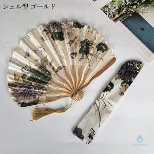 レディース扇子 竹製 花柄 和風 折りたたみ ...の詳細画像5