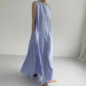 綿麻リネン ワンピース レディース マキシ丈 ...の詳細画像5