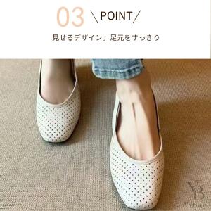 メリージェーン シューズ レディース パンチン...の詳細画像3