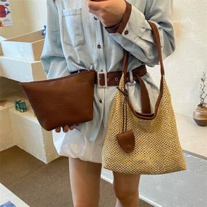 かごバッグ レディース ペーパートート 編み込...の詳細画像2