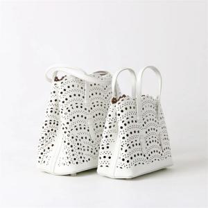 レディース 本革 かごバッグ トートバッグ 2...の詳細画像4