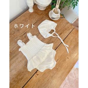 ベビー キッズ 水着 女の子 3点セット キャ...の詳細画像2