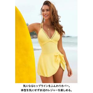 水着 レディース ワンピース 体型カバー オー...の詳細画像1