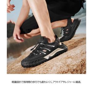 メンズ スニーカーサンダル 軽量 通気性 速乾...の詳細画像4