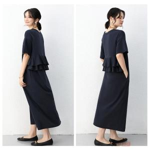 レディース ロングワンピース 2way 前後着...の詳細画像5