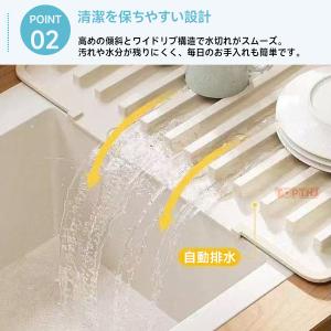 シリコン水切りマット 食品級シリコン製 排水口...の詳細画像3