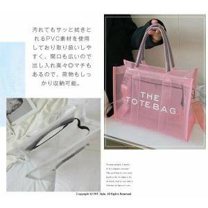 PVC 透明 クリアトート プールバッグ 防水...の詳細画像2