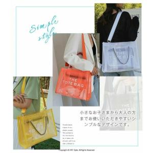PVC 透明 クリアトート プールバッグ 防水...の詳細画像3