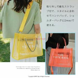 PVC 透明 クリアトート プールバッグ 防水...の詳細画像4