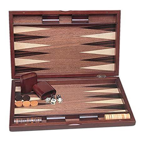 【送料無料】19 Inch Wood Pinwheel Backgammon Set by Wood...
