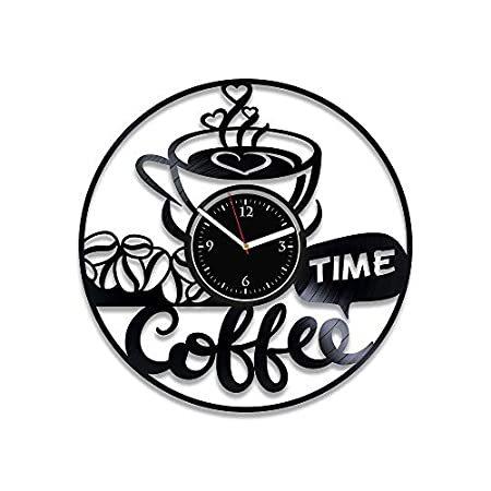 【送料無料】Clock Coffee Time ビニールレコード時計 飲料時計 12インチ コーヒー...