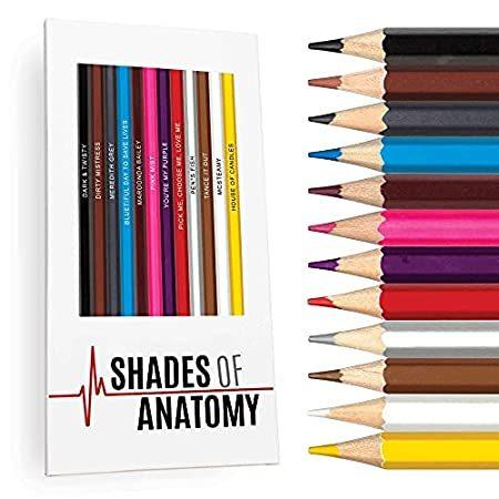 【送料無料】Shades of Anatomy 色鉛筆セット グレイズ解剖学のファンに 12本セット...