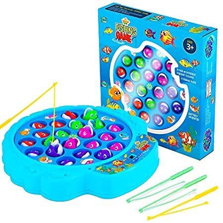 送料無料Fishing Game Play Set - 21 Fish, 4 Poles, &amp; Ro...