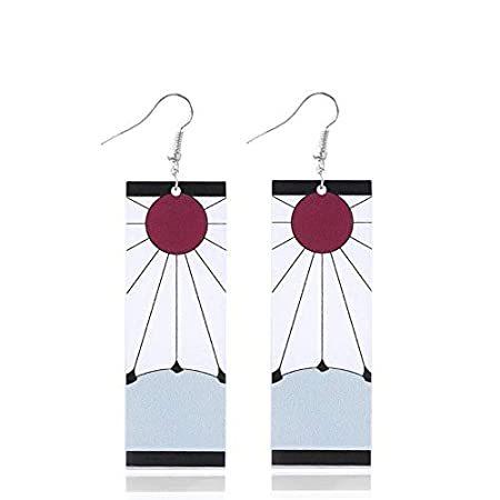 送料無料Demon Slayer Tanjiro Earrings - Kimetsu No Yai...