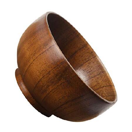 Hemoton Wooden Ice Cream Wood Fruit Bowl Wood Bowl...