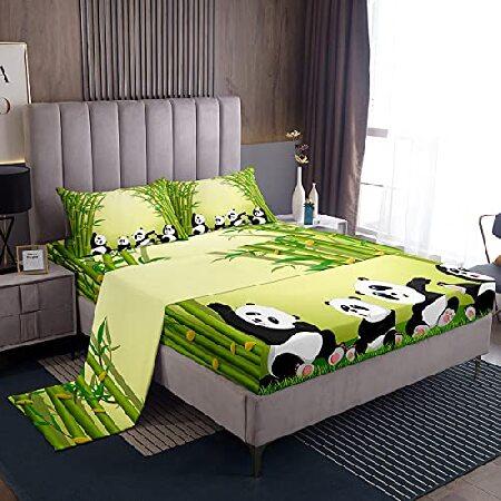 Kids Panda Bedding Sheets Cute Animal Bed Sheet Se...