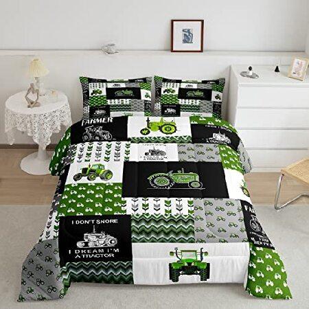 Feelyou Tractor Comforter Set Cartoon Farm Tractor...