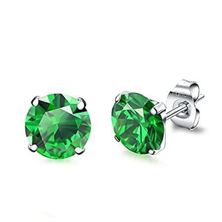 送料無料VOJO G23 チタン キュービックジルコニア イヤリング スタッド 敏感な耳用 低刺激性...