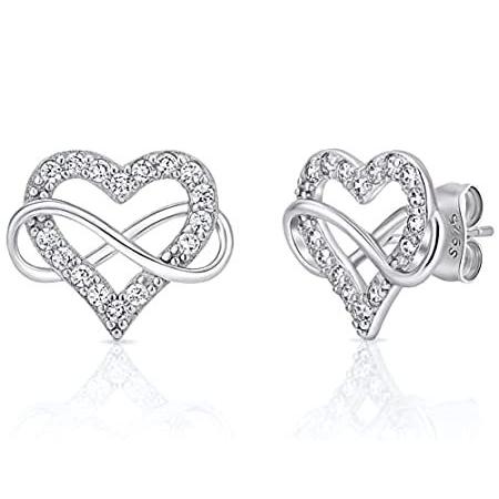 送料無料Sash &amp; Soph インフィニティハート キュービックジルコニア イヤリング スタッド ...