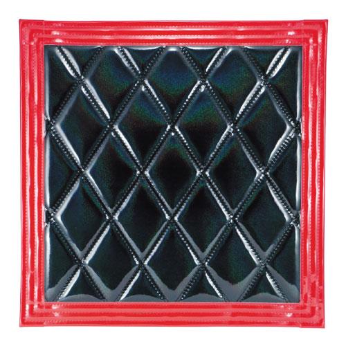 直送品 ジェットイノウエ ウレタン入り泥除け［綺羅］Wステッチ 450×430 ブラック/レッド 縦...