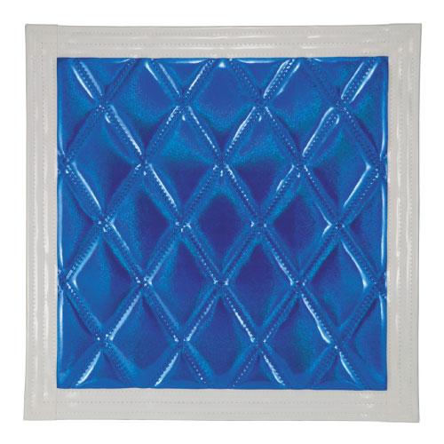 直送品 ジェットイノウエ ウレタン入り泥除け［綺羅］Wステッチ 450×430 ブルー/ホワイト 縦...