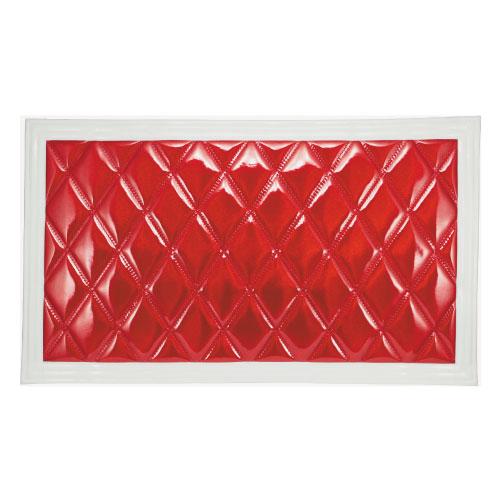 直送品 ジェットイノウエ ウレタン入り泥除け［綺羅］Wステッチ 500×990 レッド/ホワイト 縦...