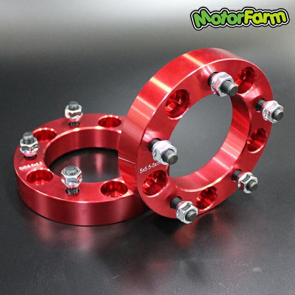 直送品 モーターファーム ワイドトレッドスペーサー 30mm 5H/139.7-P1.25 レッド ...