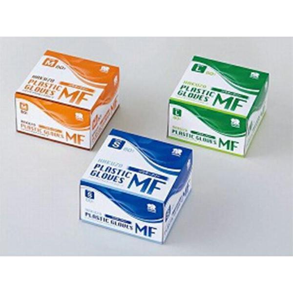 使い捨て手袋 プラスチックグローブ MF 粉なし パウダーフリー 80枚入×30箱 Sサイズ Mサイ...