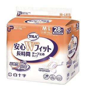 サルバ 大人用紙おむつ 白十字 P.Uサルバ安心Wフィット テープタイプ