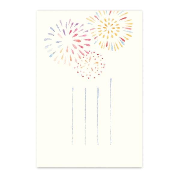 絵葉書 ポストカード 夏 季節のはがき 花火 おしゃれ 和紙 手紙 暑中見舞い 残暑 ギフト お土産...