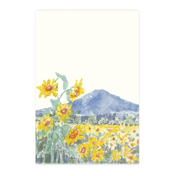 絵葉書 ポストカード 夏 季節のはがき 富士とひまわり おしゃれ 和紙 手紙 暑中見舞い 残暑 ギフ...
