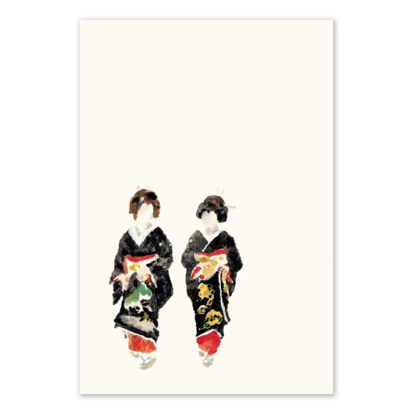 絵葉書 ポストカード 東京はがき 芸子さん おしゃれ 和紙 手紙 メッセージ ギフト 日本のお土産 ...