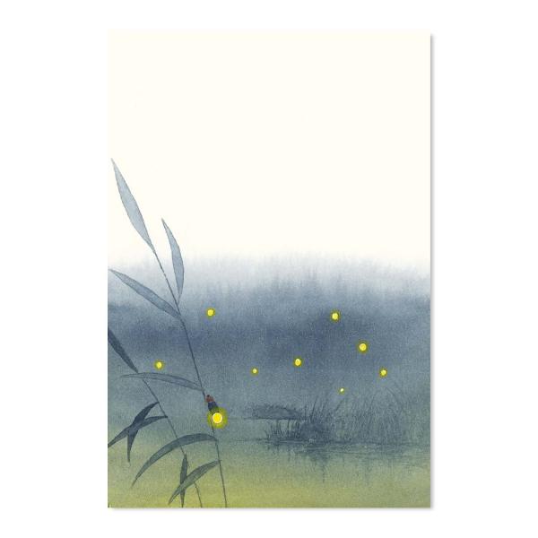 絵葉書 ポストカード 初夏 おしゃれ 和紙 手紙 メッセージ 季節のはがき ほたる イラスト ギフト...