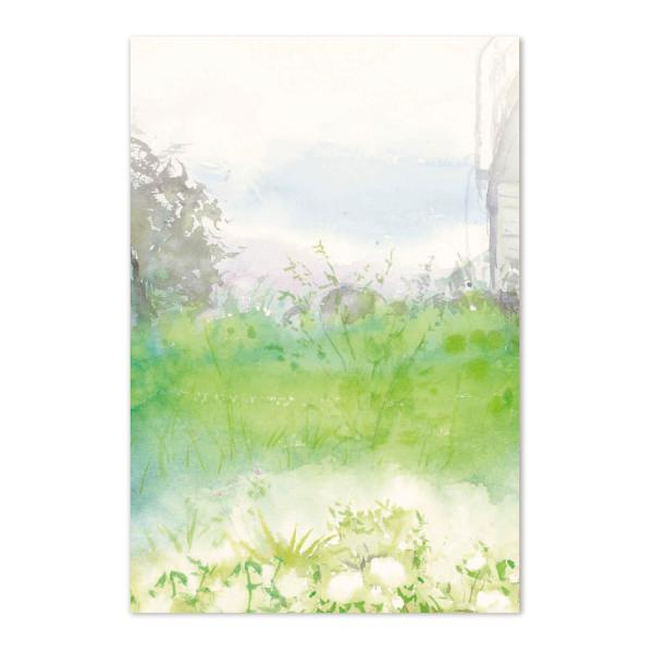 絵葉書 ポストカード 初夏 季節のはがき 五月雨の朝 おしゃれ 和紙 手紙 メッセージ イラスト ギ...