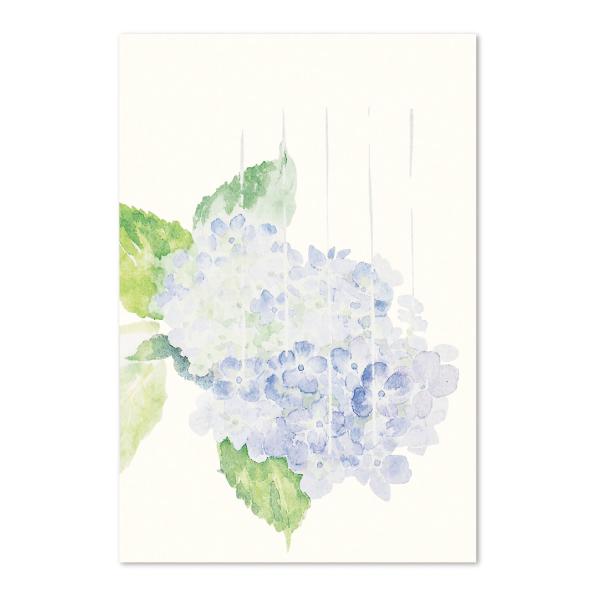 絵葉書 ポストカード 初夏 おしゃれ 和紙 手紙 メッセージ 季節のはがき あじさい イラスト ギフ...