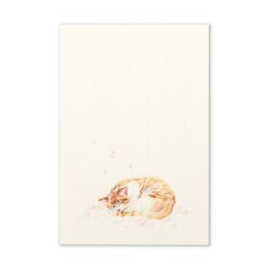絵葉書 ポストカード 春 桜 おしゃれ 和紙 季節のはがき 猫とさくら 手紙 メッセージカード お土産 インテリア めでたやの商品画像