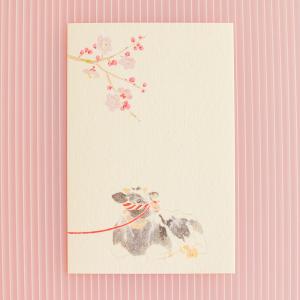 めでたや 年賀状 おしゃれ 和紙 干支年賀はがき もち花 亥 2枚入