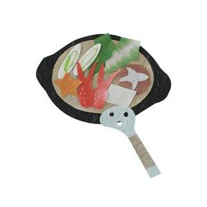 切り絵 オリジナル カード 手紙 かわいい おしゃれ 手作り クラフト 和紙パーツ 秋 かに鍋/ネコ...