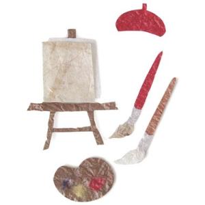 切り絵 オリジナル カード 手紙 かわいい おしゃれ 手作り クラフト 和紙パーツ 秋 絵画セット/...