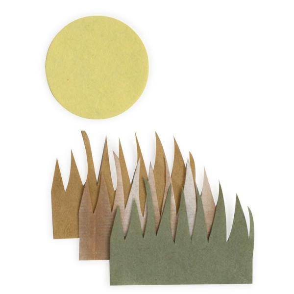 切り絵 オリジナル カード 手紙 かわいい おしゃれ 手作り クラフト 和紙パーツ 秋 月と秋草/ネ...