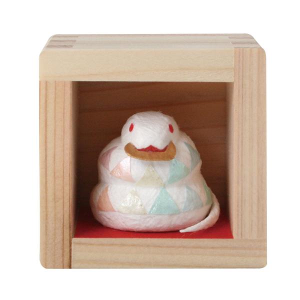 干支の置物 巳 おしゃれ 歳ます 福寿へび 正月飾り 和紙 雑貨 日本製 リビング 玄関 インテリア...