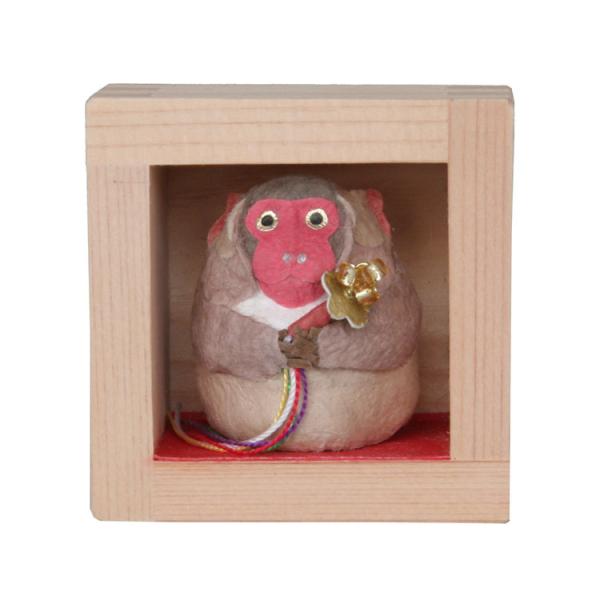 干支の置物 申 おしゃれ 歳ます ことほぎ猿 正月飾り 和紙 雑貨 日本製 リビング 玄関 インテリ...