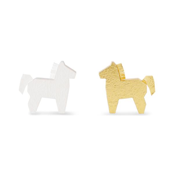 干支飾り おしゃれ medetaya modern【置きかざり うま 2色セット】和紙 置物 かわい...