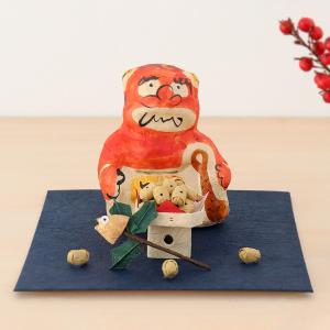 特大 赤鬼 金棒と鯛 鬼は厄除けや、地震除けの神様。家の守り神