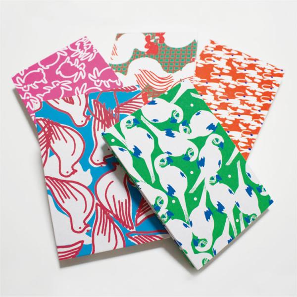 ふくふく御朱印帳 おしゃれ 和紙 巡礼 納経帳 蛇腹 縁起物 動物 イラスト 鳩 にわとり 海老 ウ...