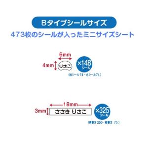 お試し ミニサイズ 算数セット用お名前シールB...の詳細画像1