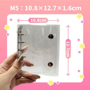 シール帳 M5 シール 手帳 クリア バインダ...の詳細画像1