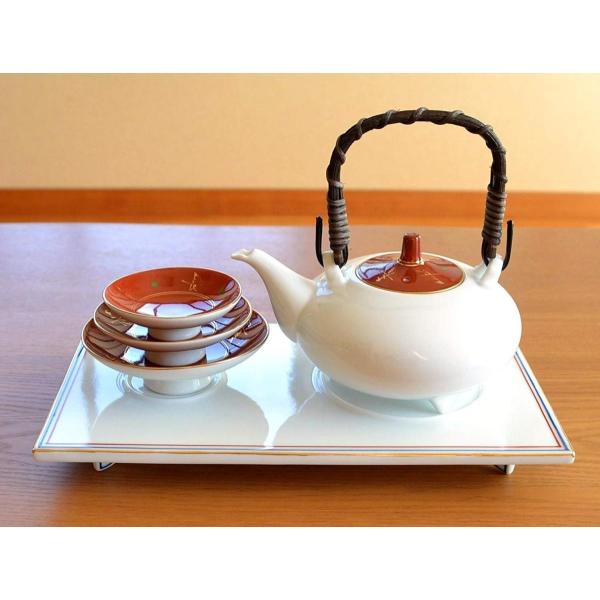 有田焼 屠蘇器 おとその器 朱巻富貴長春 酒器台付屠蘇器セット（お正月お屠蘇器セット）